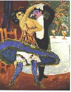 Ernst Ludwig Kirchner VarietE - English dance couple oil painting artist